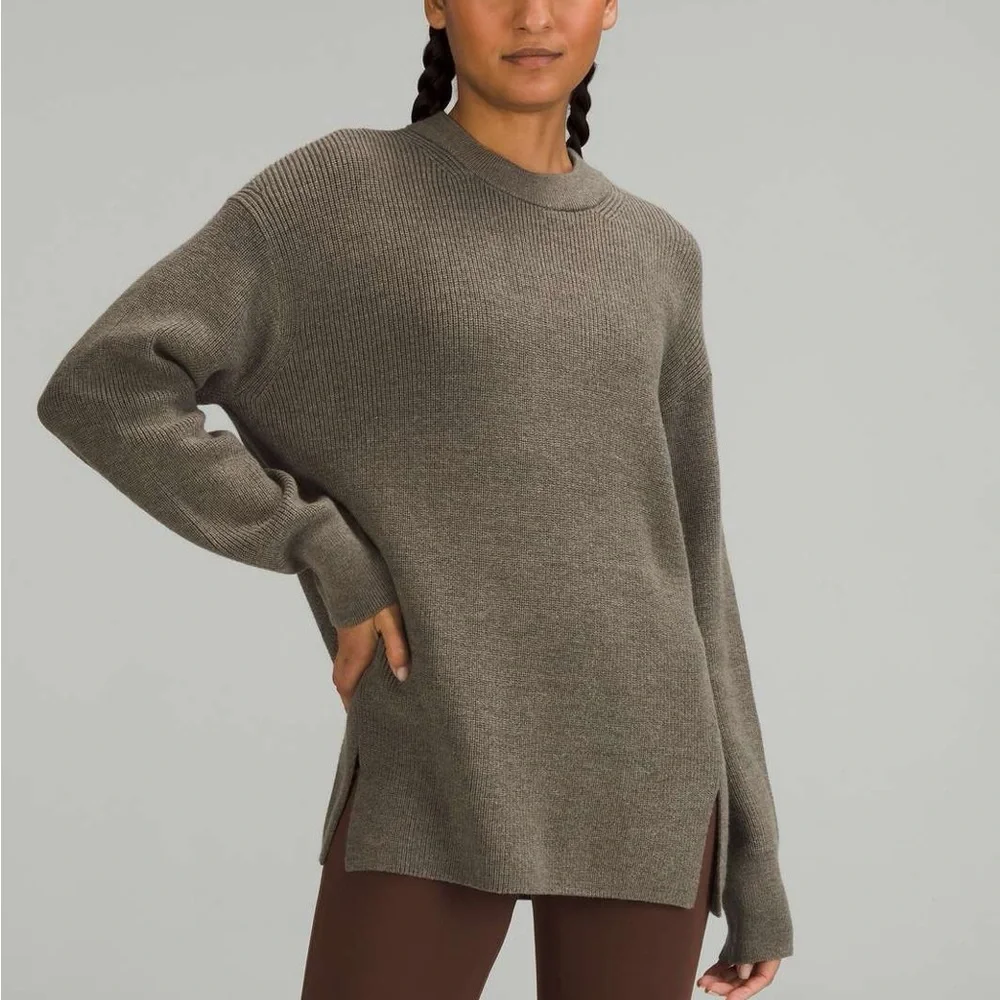Lululemon Merino Wool-Blend Ribbed Crewneck Sweater